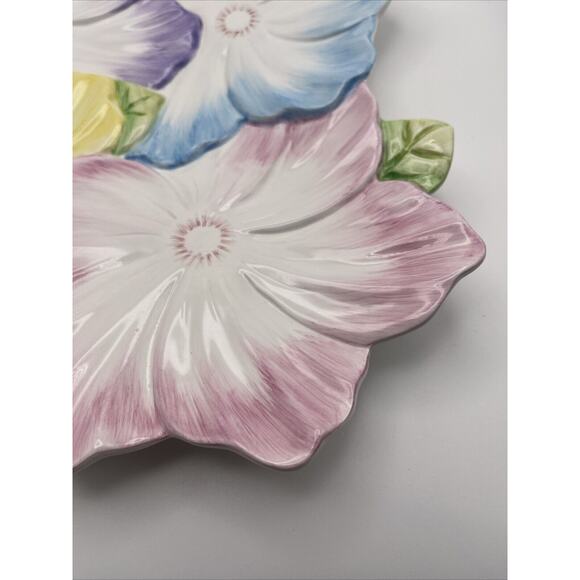 Bombay Company Vintage Pastel Flower Platter/Plate/Tray 12”‎ 1992 - Picture 4 of 8